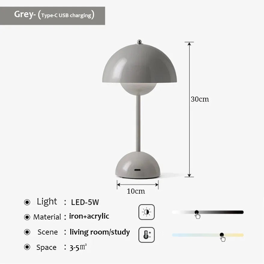 USB rechargeable table lamp