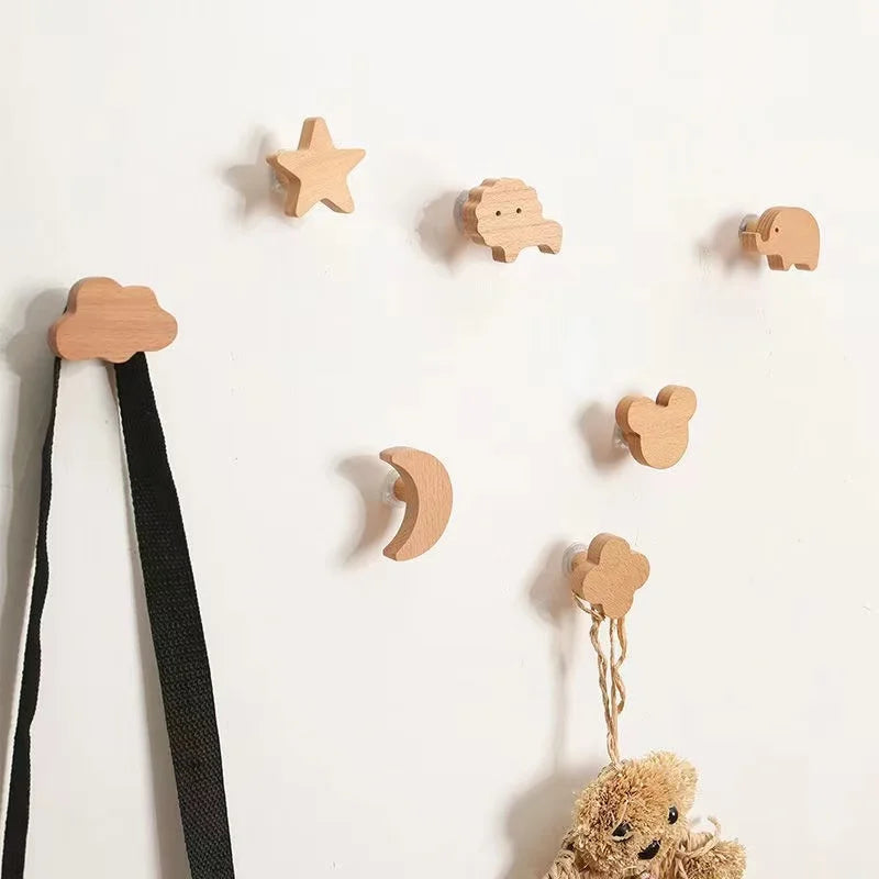 1pcs animal wooden hook