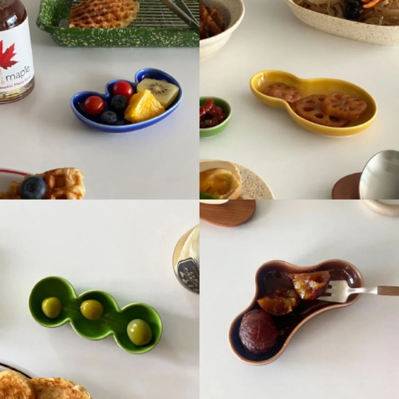 4 pcs small ceramic dishes