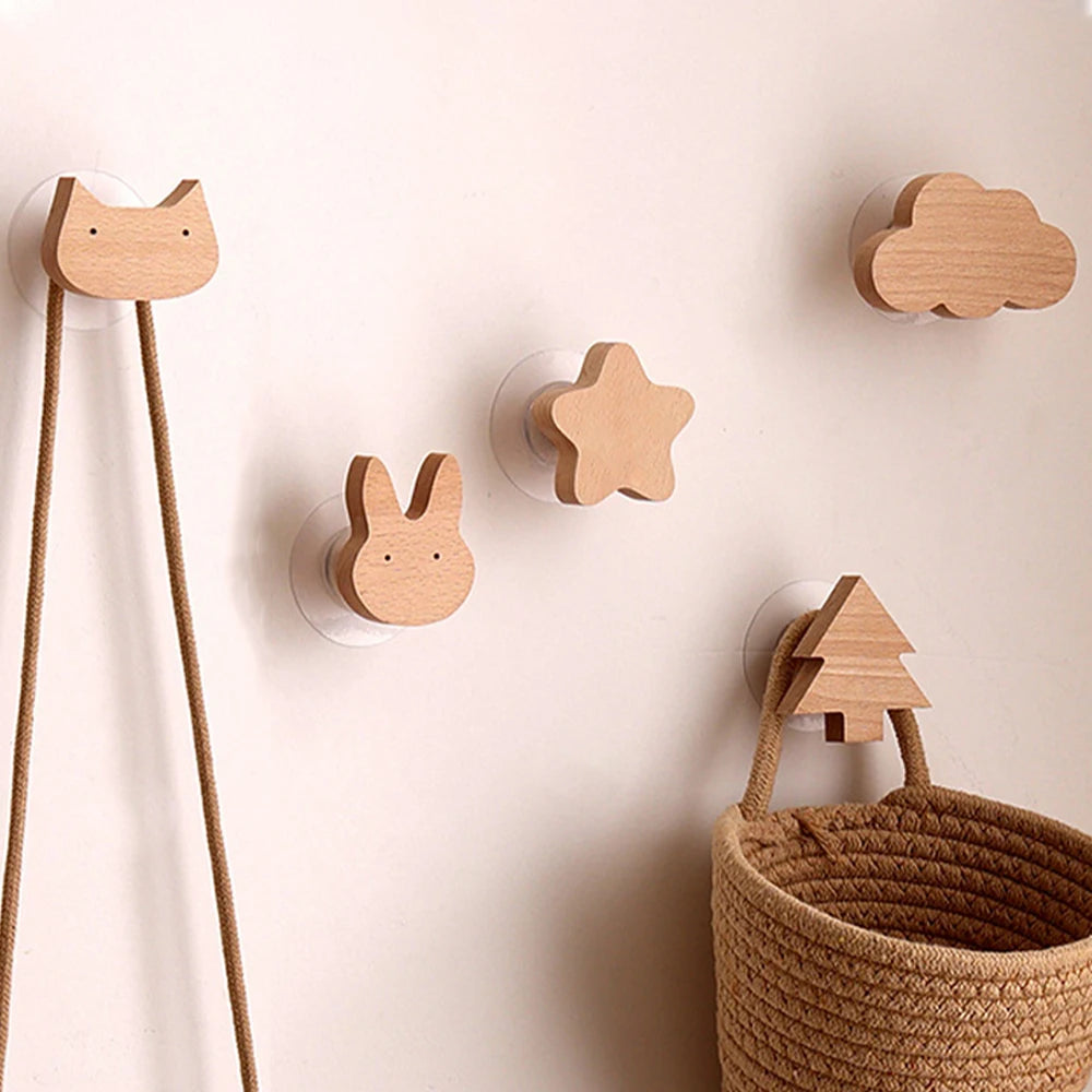 1pcs animal wooden hook