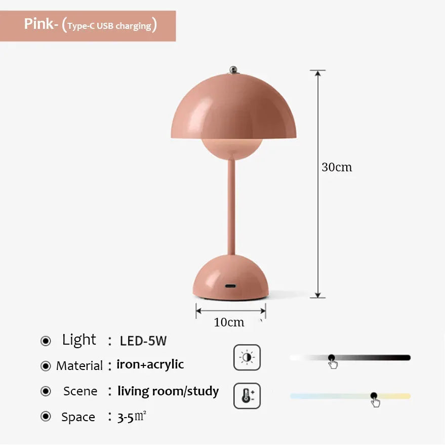 USB rechargeable table lamp