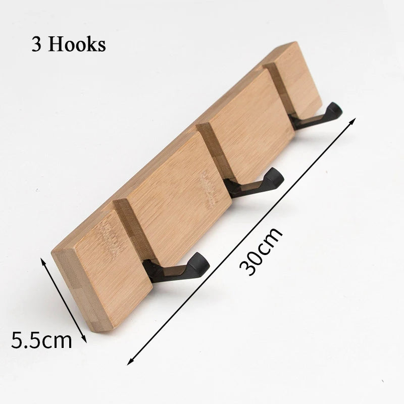 wall hanging bamboo key/coat hanger Holder Wall Organizer Rectangle Key Rack Hooks Coat Hooks Home Decoration Coat Hanger