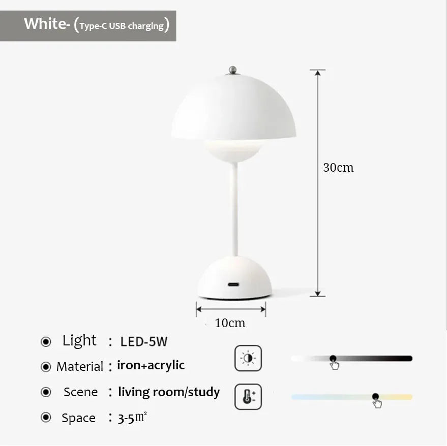 USB rechargeable table lamp