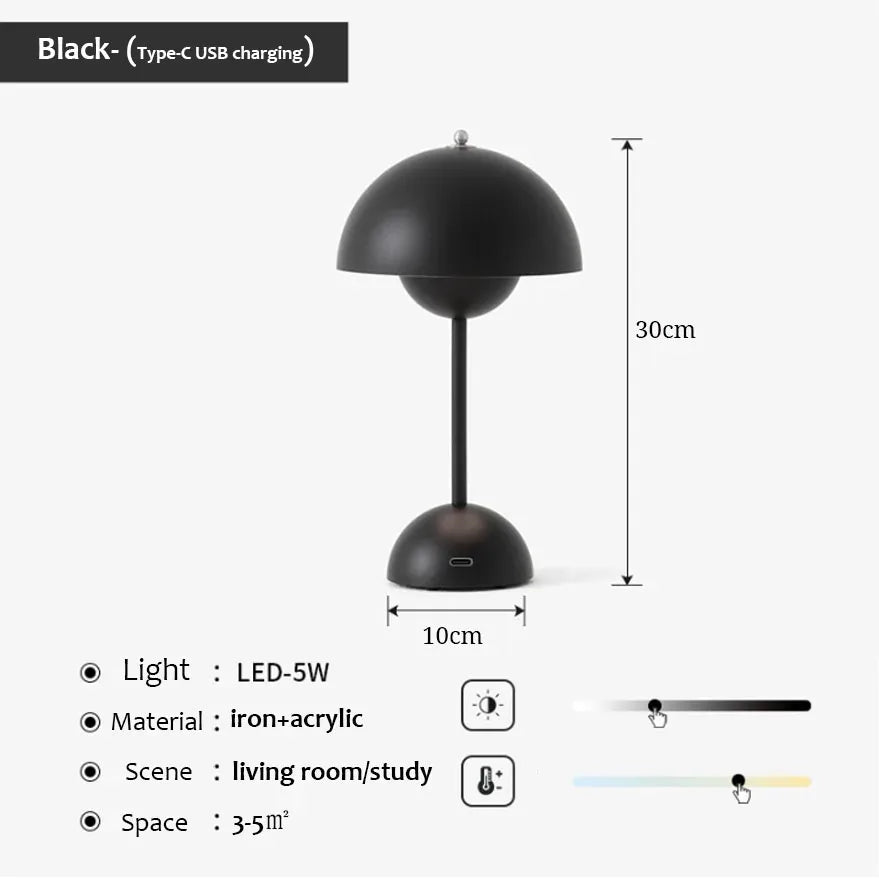 USB rechargeable table lamp