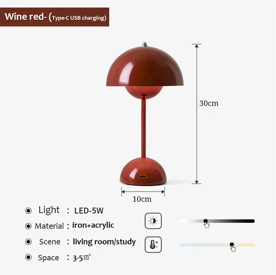 USB rechargeable table lamp