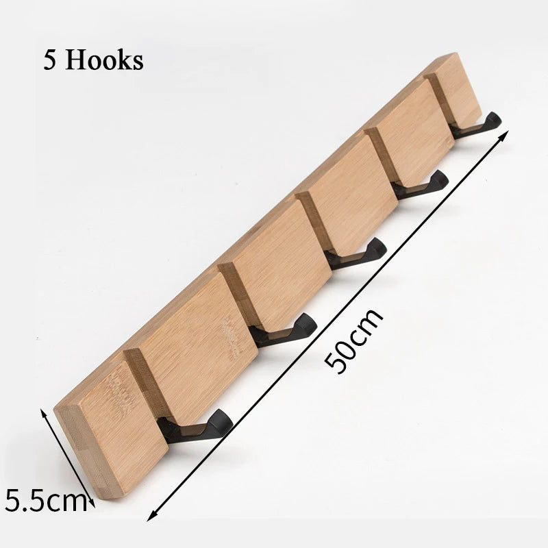 wall hanging bamboo key/coat hanger Holder Wall Organizer Rectangle Key Rack Hooks Coat Hooks Home Decoration Coat Hanger