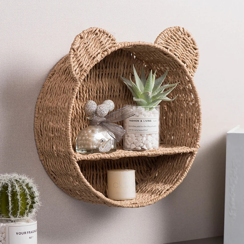rattan shelf