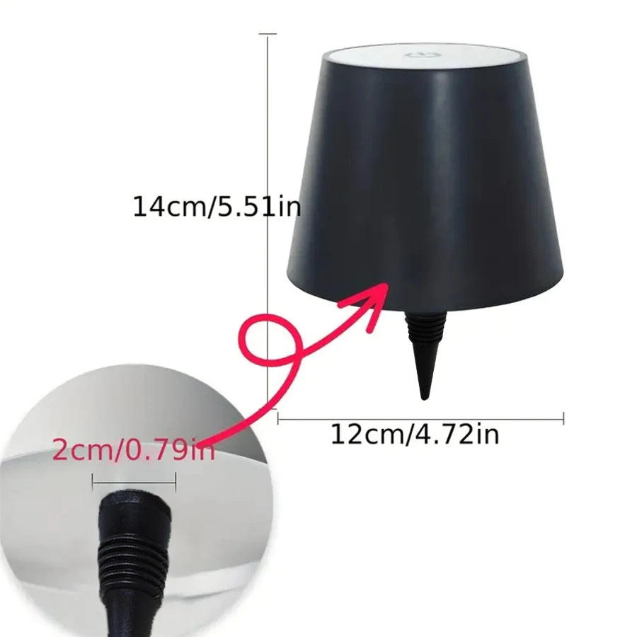 wireless touch control bottle table lamp