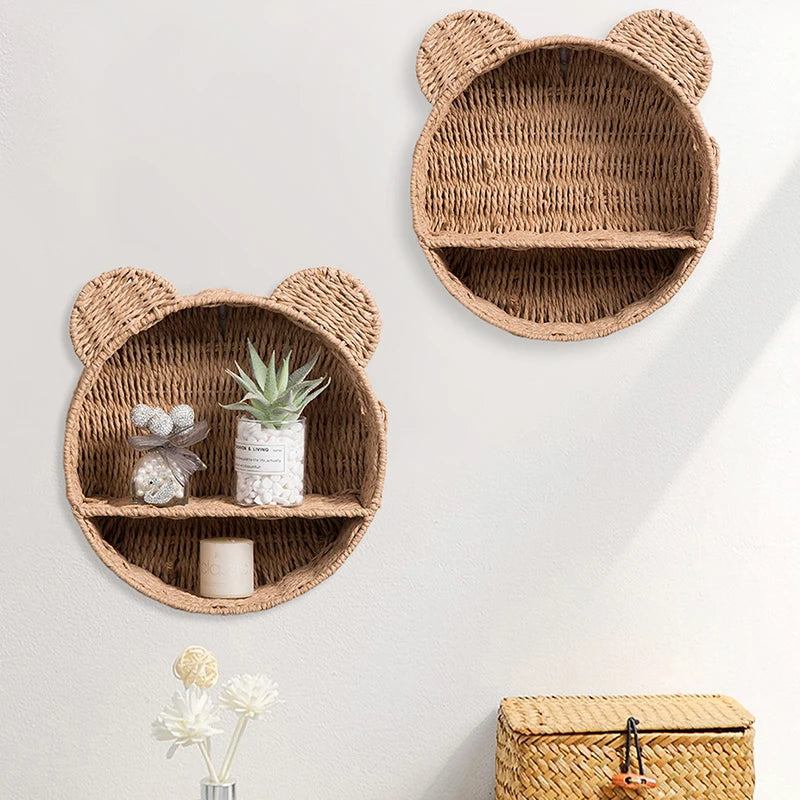 rattan shelf