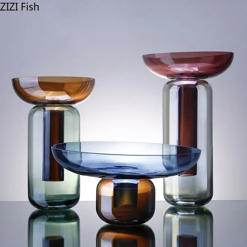 colored detachable glass decor