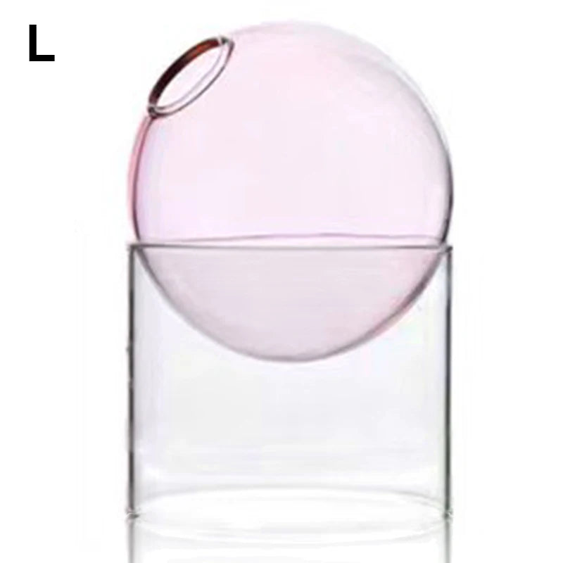 round glass vase