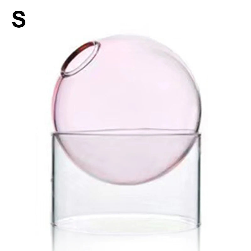 round glass vase