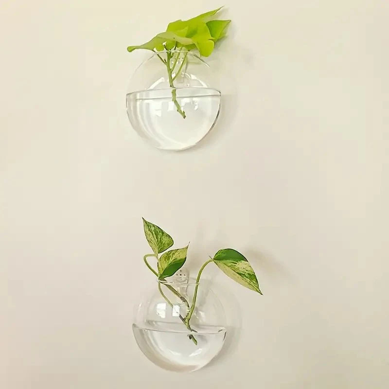 wall hanging glass vase
