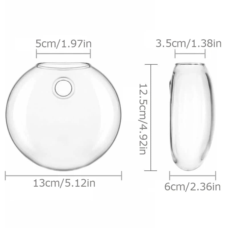 wall hanging glass vase