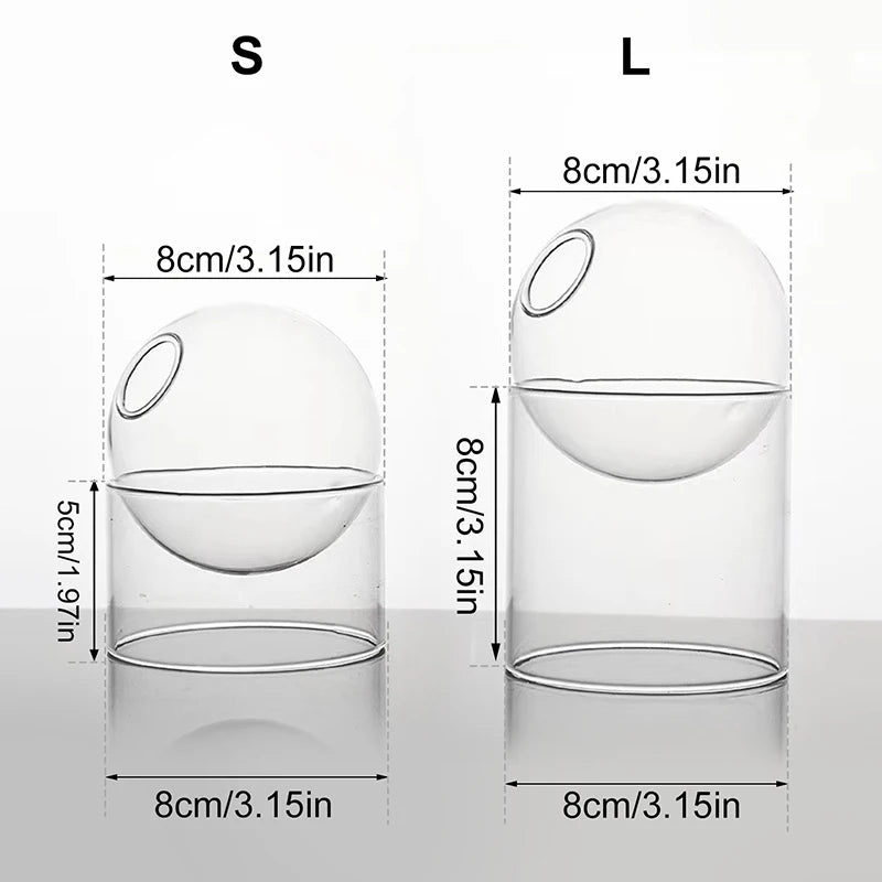 round glass vase