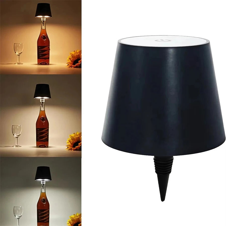 wireless touch control bottle table lamp