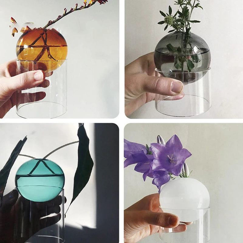 round glass vase